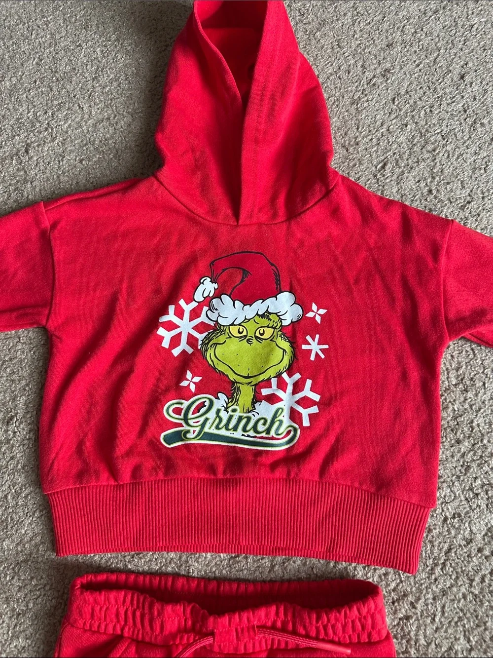 Dr. Seuss Red Grinch Hoodie & Jogger Set
